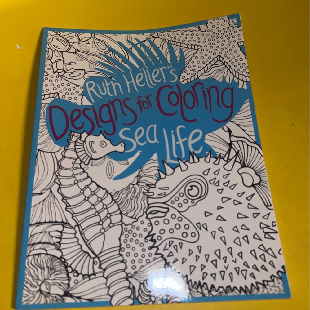 Ruth Heller's Designs  Coloring sea life marine ocean  Adult Coloring Book 2009